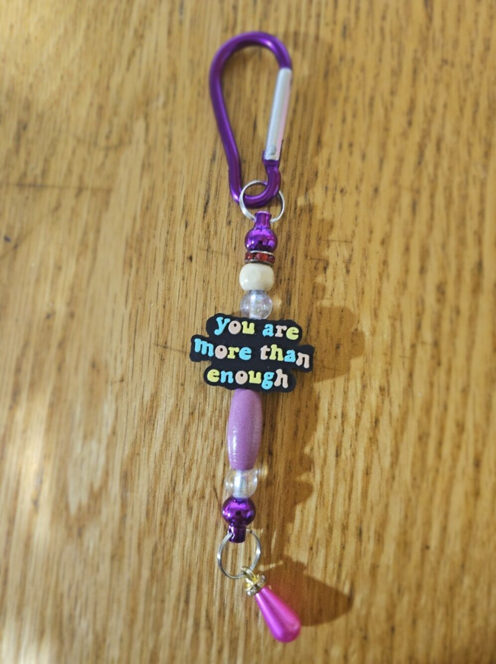 2/15$ Purple 'You Are More Than Enough' Inspirational Kids Keychain